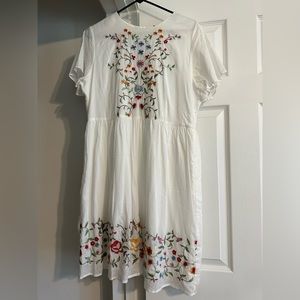 White embroidered dress
